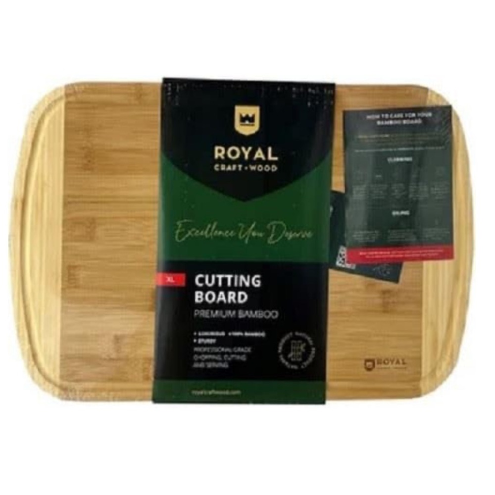 Bamboo Cutting Boards for Kitchen, Wood Chopping Boards with Juice Groove